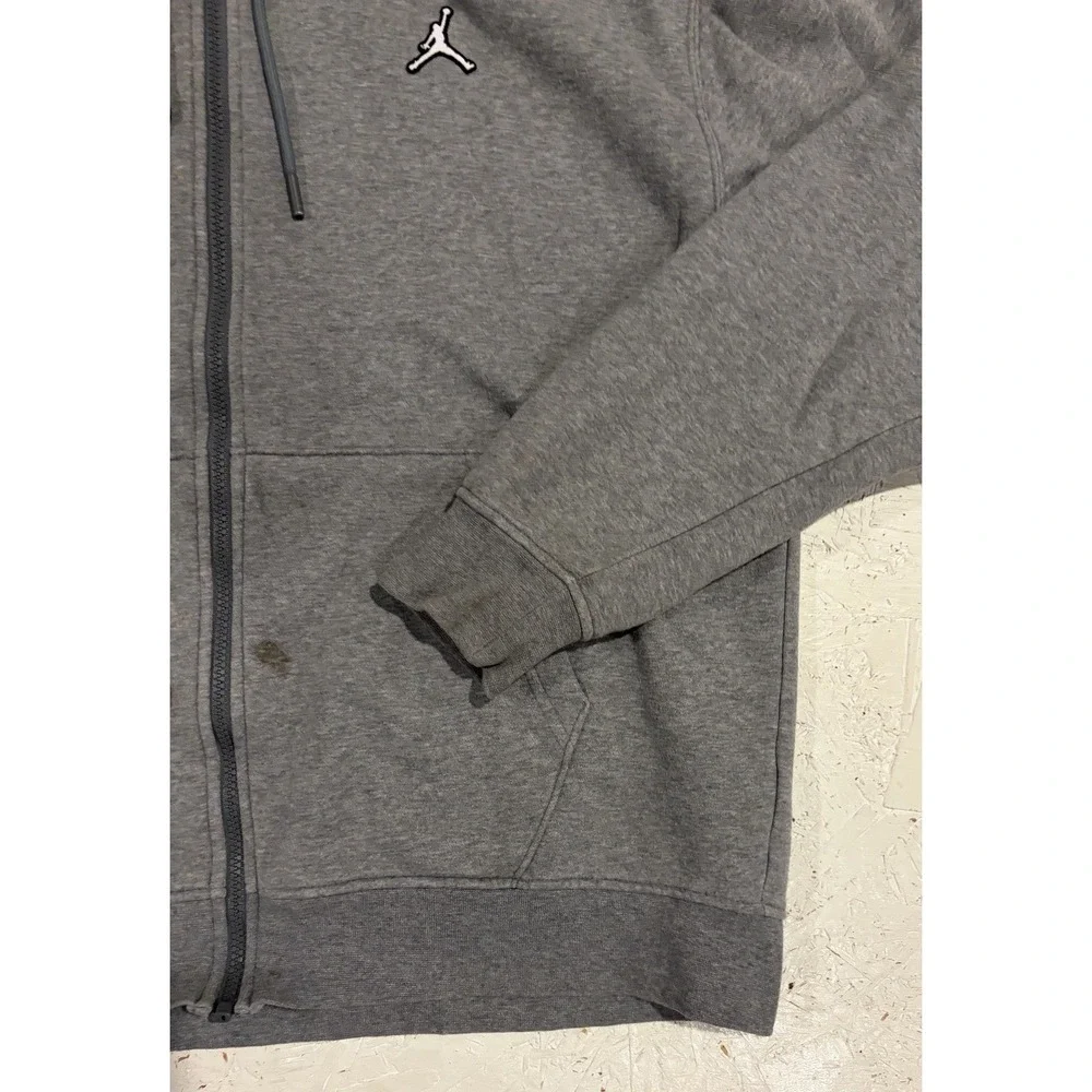 Nike Jordan‎ Carbon Heather Essential Fleece Full-Zip Hoodie Men's Size Large